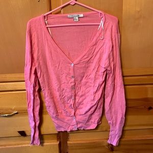 Forever 21 NWOT pink button down cardigan size large